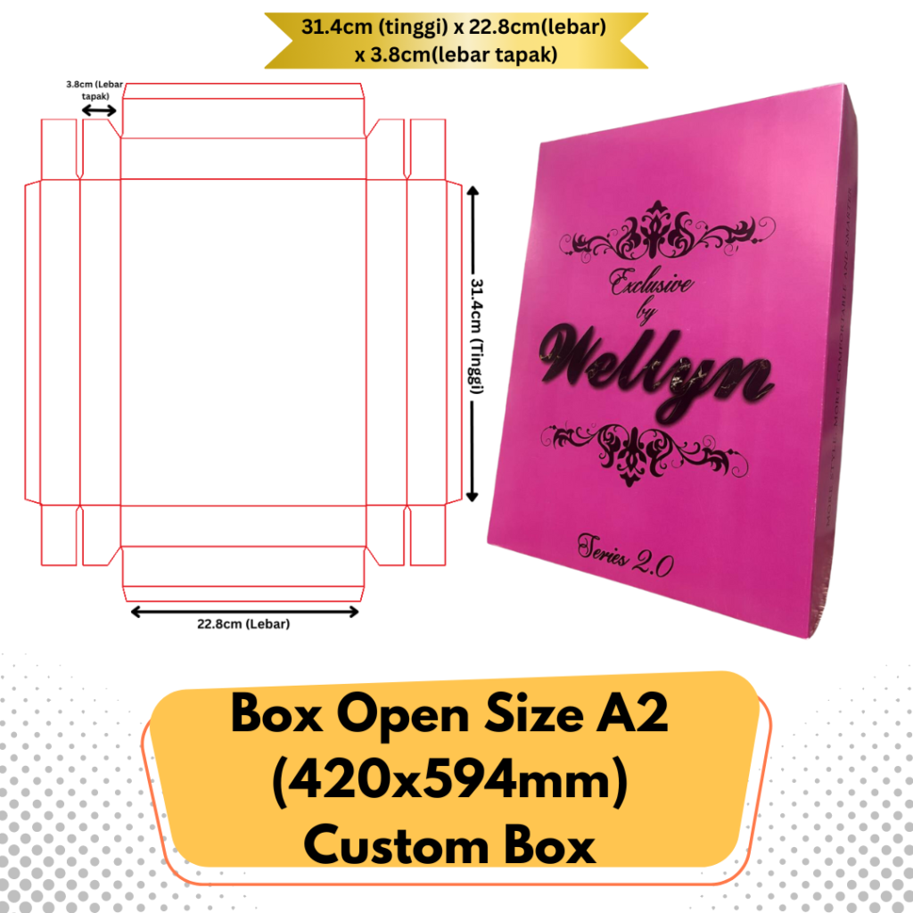 BOX OPEN SIZE A2 (420x594mm) CUSTOM BOX - Online Packaging Printing ...