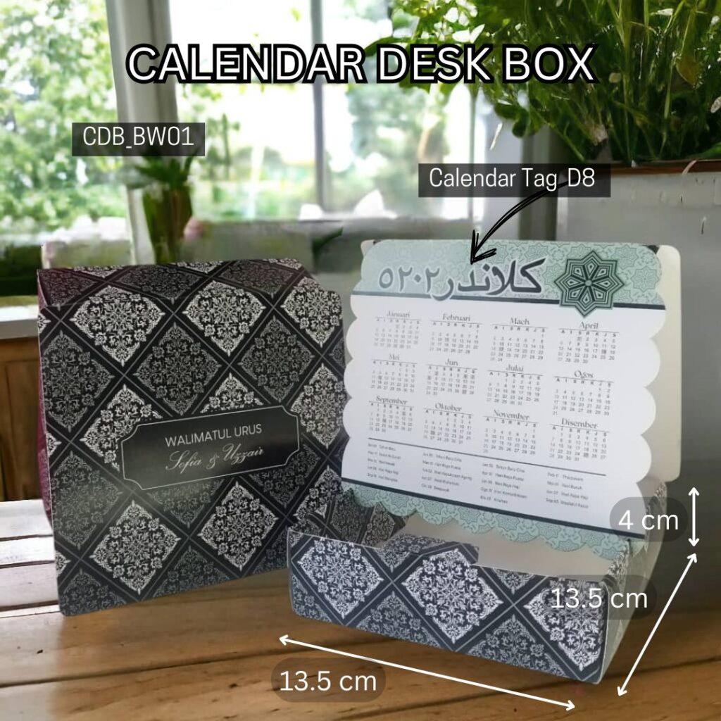 CALENDAR DESK BOX (BW) - Online Packaging Printing Solution